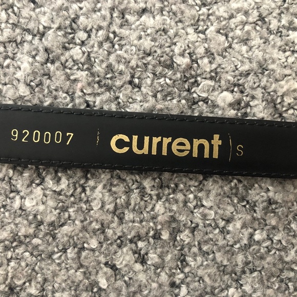 Current Black Linked Leather Belt - Picture 5 of 7